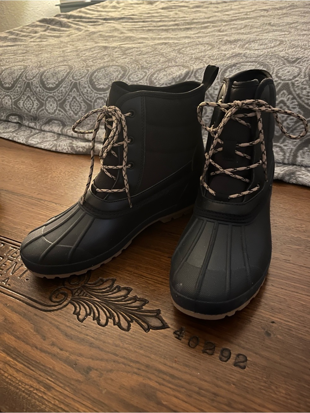 Women’s Black Waterproof Winter Duck Boots